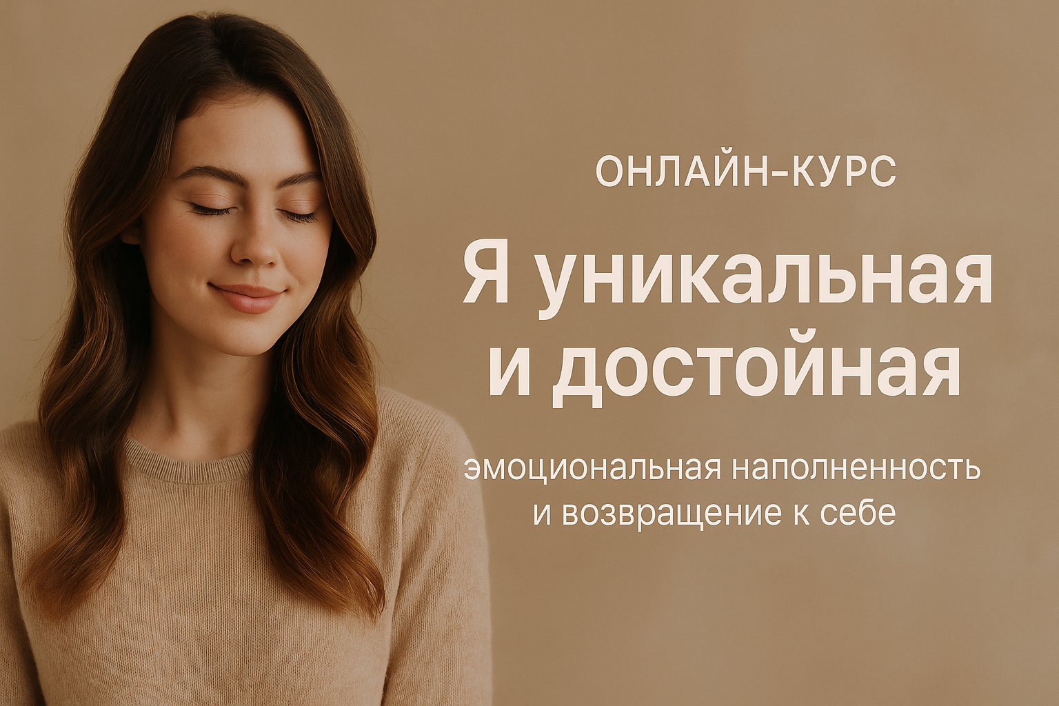 Курс «Я уникальная и достойная» — эмоциональная наполненность и счастье женщины